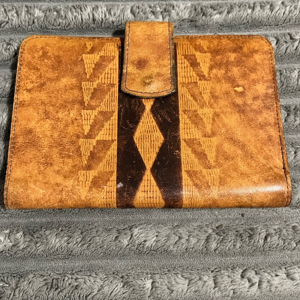 Vintage 50’s women’s soft Leather Wallet with photo insert